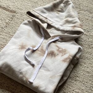 Reflex Women's Cream and Brown Tie-Dye Sweater-Mindy Mae’s Market